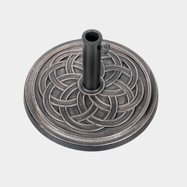 lawn (4) YSSOA 24.2 lbs 17.72" Market Umbrella Base Heavy Duty Round Stand for Patio Outdoor - Image 1